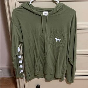 Long sleeve PINK shirt with hood